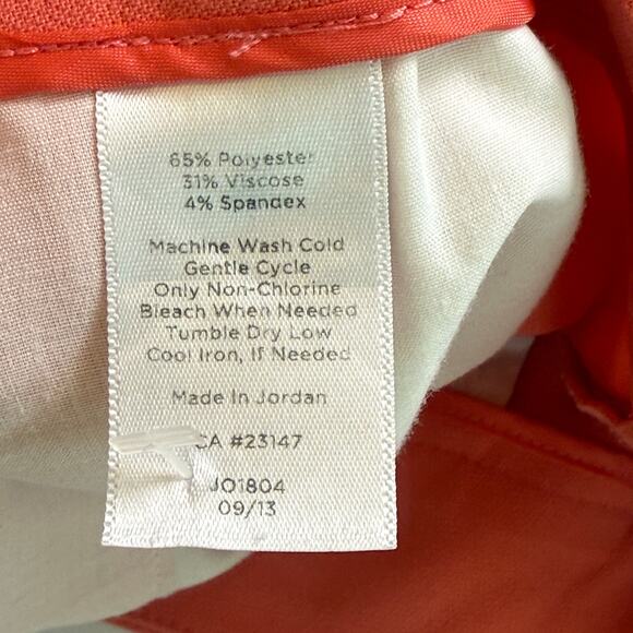 TALBOT Signature Women Straight Leg Ankle Pants Mango Spicy Size 4 - Picture 10 of 11